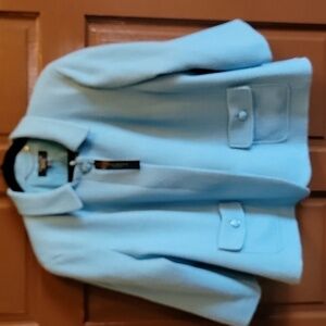 Talbots-Wool blend blue collared,3/4 sleeved jkt 20W Petite NWT.